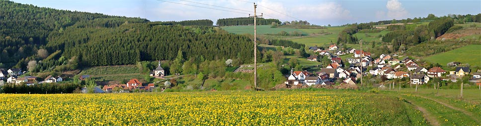 Blick auf Aura aus Richtung Westen