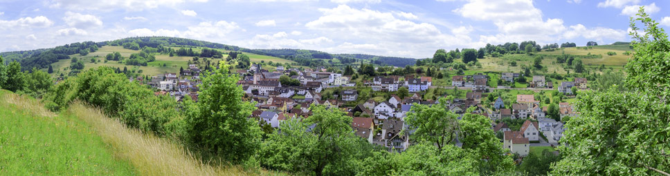 Der Spessartort Frammersbach im Lohrbachtal