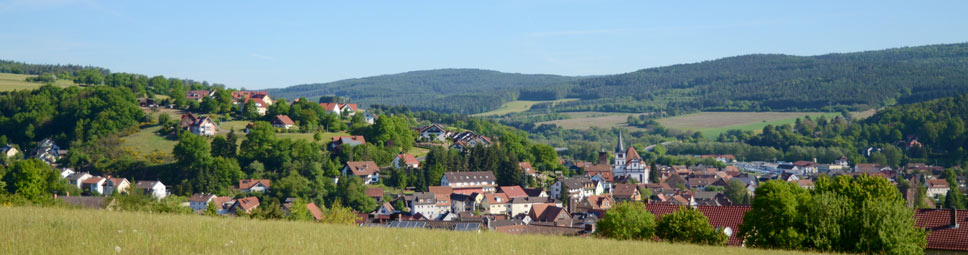 Blick über den Sinngrund mit Burgsinn