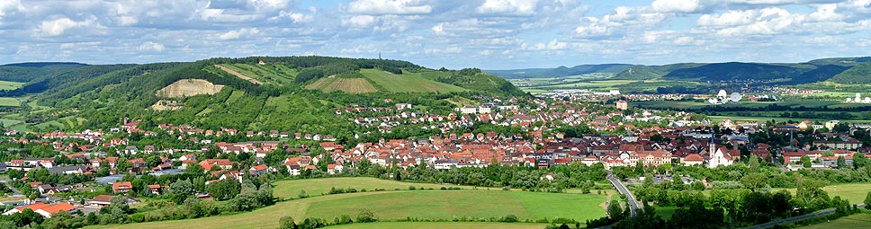 Blick von Schloss Saaleck auf Hammelburg