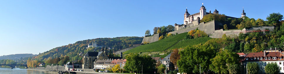 Über Würzburg thront die Festung Marienberg