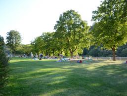 Liegewiese im Freibad Karlstadt