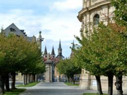 Blick vom Hofgarten zum Würzburger Dom