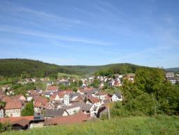 Blick auf Fellen im Spessart