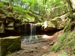 Wasserfall über Bundsandstein bei Gräfendorf