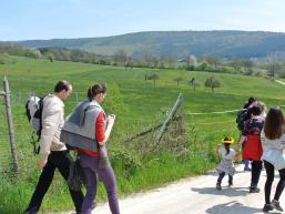 Wandergruppe auf dem Rundweg Hasenweg