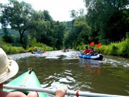 Wasserwandern als Kajaktour auf der Saale oder Sinn