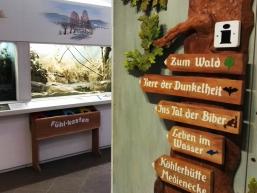 Die unterschiedlichen Themen der Ausstellung im Infozentrum des Naturparks Spessart