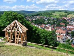 Blick von der Burg über den Spessart