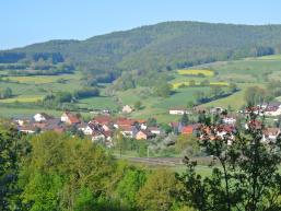 Aussicht auf Schaippach und dem Spessart