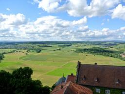 Blick vom Burgfried Schloss Saaleck 