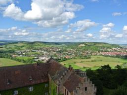 Blick vom Burgfried Schloss Saaleck 