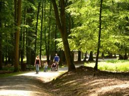 Kinderwagengerechte Parkwege